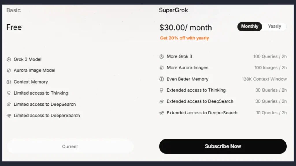 Cómo suscribirse a SuperGrok AI